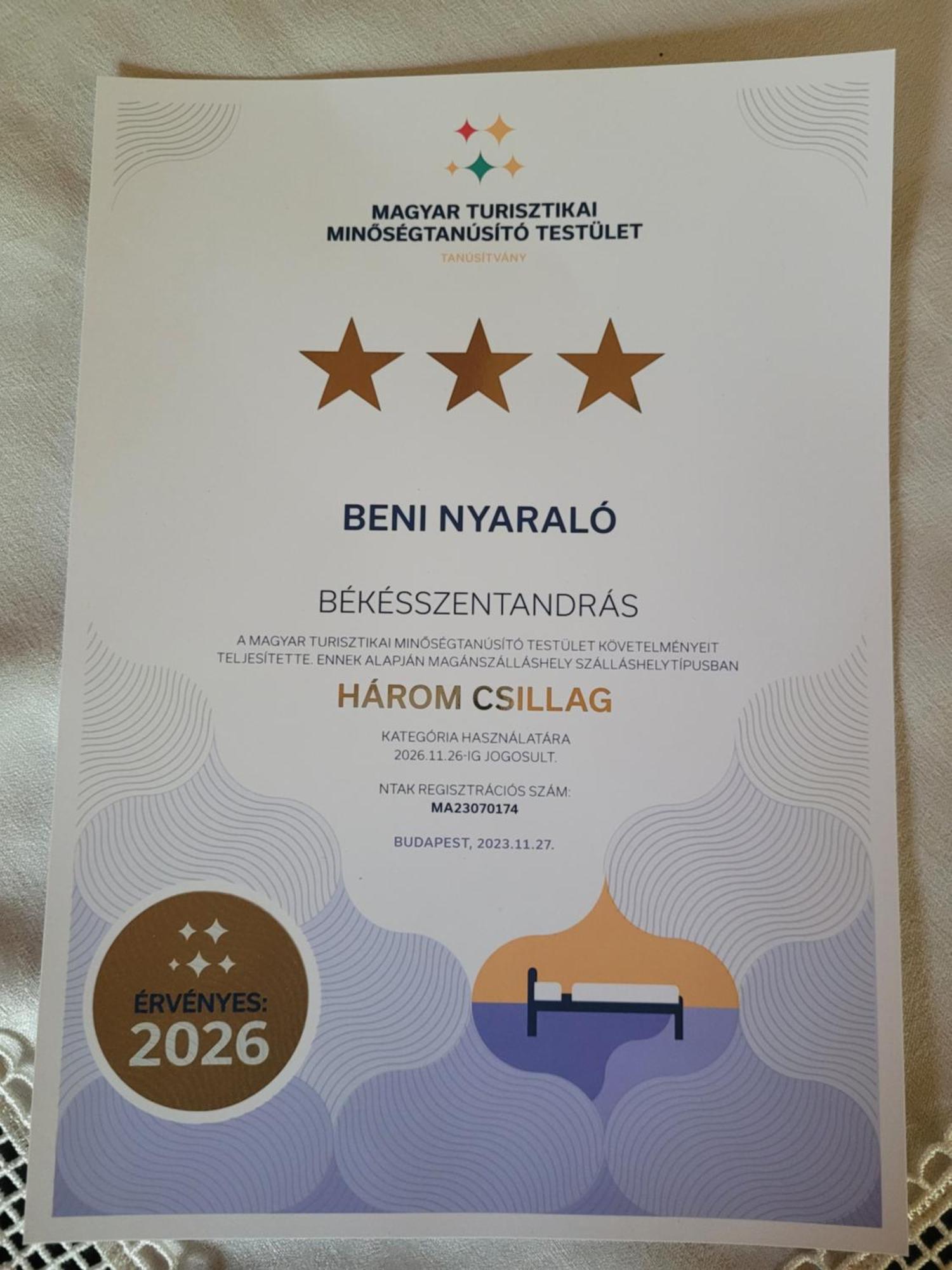 Beni Nyaralo Lägenhet Békésszentandrás Exteriör bild